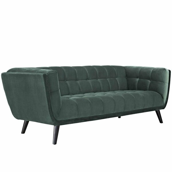 Modway Furniture 29.5 H x 86 W x 35.5 D in. Bestow Velvet Sofa, Green EEI-2731-GRN